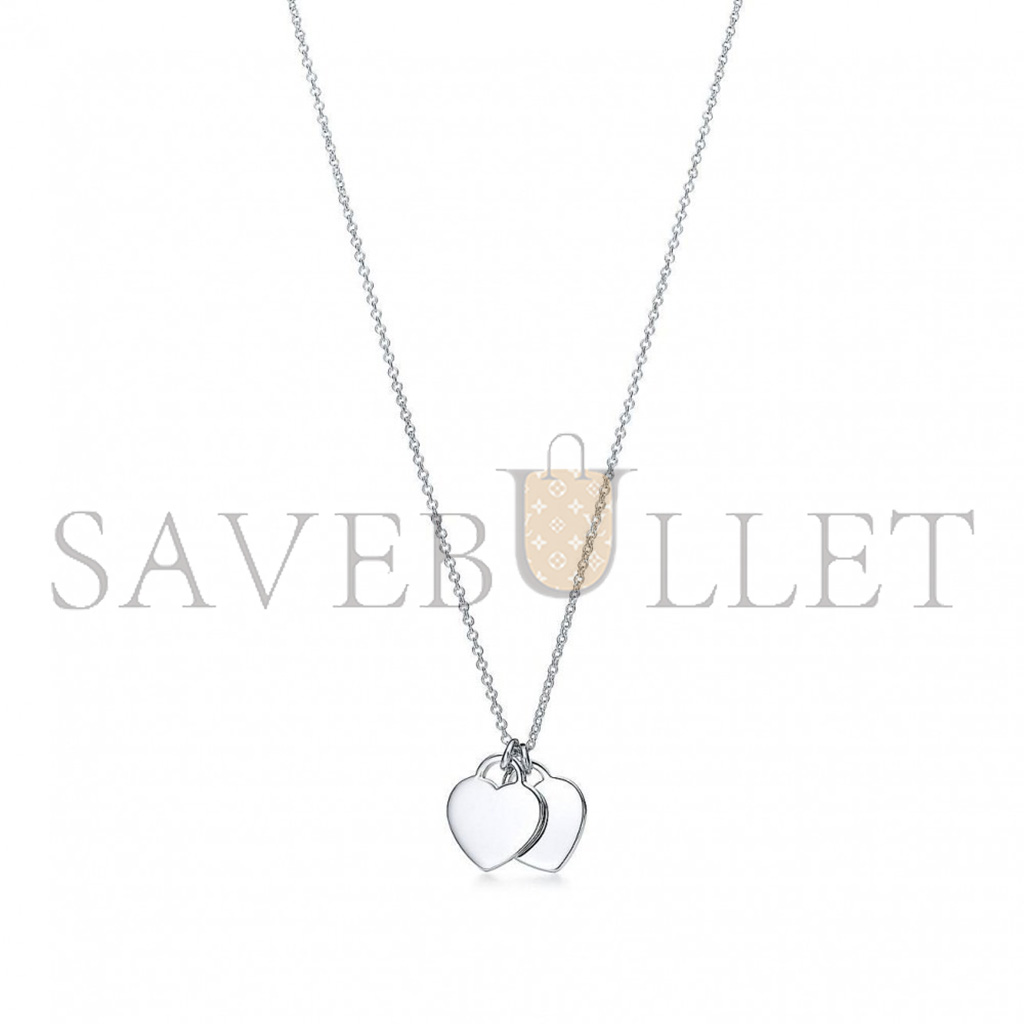 TIFFANY RETURN TO TIFFANY® DOUBLE HEART TAG PENDANT IN SILVER, MINI 60013756